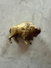 Golden Buffalo bison Cast Iron Mini-bank  Vintage  3 5   X 4 5 