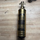 1 1 2 Quart Pyrene Brass Fire Extinguisher W  Wall Mount Bracket Empty Antique