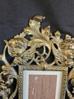 Antique vintage Victorian Brass Ornate Frame Angels Art Nouveau Flowing Lines