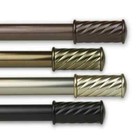 Grip 120 In  - 170 In  Single Curtain Rod In Satin
