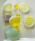 Rae Color Sea Glass Marbleb ohajiki From Japan Surf-tumbled Beach Glass