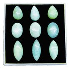 9 Pcs Natural Larimar 18-28 5mm Mix Loose Cabochon Untreated Gemstones Lot