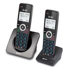 At t Cordless Home Phone 2 Handsets Call Block Caller Id Duplex Speakerphone    
