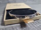  may The Force Be With You  From Star Wars Silvertone Metal Bracelet Cuff Unisex