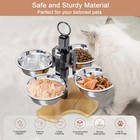 Elevated Cat Food Bowls  3 Adjustable Heights Raised Cats Bowl For Indoor Cats