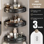 3 Pack Corner Shower Caddy Bathroom Organizer Storage Shelf No Drilling Rack
