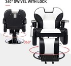 Heavy Duty Barber Chair Hydraulic Recline Shampoo Beauty Spa Salon Equipment