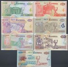 Zambia 20 50 100-10000 Kwacha 1992-11 P 36 37 38 43-46 Paper Polymer Unc Set 7 P