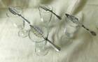 4 Vintage French Absinthe Glasses Heavy Flared With Spoons And Coasters
