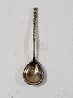 Antique Imperial Russian Sterling Silver 925 Enamel Souvenir Coffee Spoon Rare
