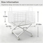 Elevated Rolling Laundry Basket 80l Metal Cart With Wheels For Easy Use 27 