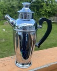 Vintage Chromium Cocktail Shaker With Backlit Handle Art Deco Mid Century Mixer