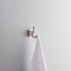 Voss Double Robe Hook In Brushed Nickel