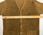 Vtg Jantzen Brown Cardigan Sweater 75  Wool 25  Mohair Grunge - Medium Read