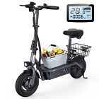 Iscooter 1000w Electric Scooter With Seat Long Range Commuting E-scooter 28mph