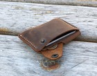Handmade Genuine Leather Slim Wallet For Men   Women Small Minimalist Card Holde
