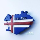 The Flag Of Iceland Tourist Travel Souvenir 3d Resin Refrigerator Fridge Magnet