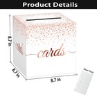 Rose Gold Wedding Card Box Bridal Baby Shower Birthday Graduation Party