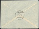 Jordan Palestine 1957 Express Mail Cvr W 100 Mil Aid Stamp Ovpt Postage Inverted