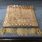 1 Lb  Vtg   New Metal Stampings Brass Gold Leaves    Flowers Bulk Findings Lot