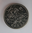 1983 Barbados 10 Dollar Summer Olympics Silver Coin