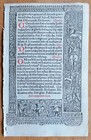 Miniature - Post Incunable Leaf Book Of Hours Hardouin - 1510