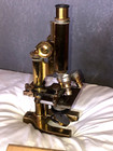 Antique Brass Bausch   Lomb  Optical Co Laboratory   Hospital Microscope   29704