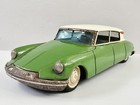 Bandai Citroen Ds-19 Sedan Tin Friction Toy Car Japan Green   White Vtg 