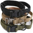 Tactical Heavy Duty Nylon Large Dog Training Collar Military With Metal Buckle