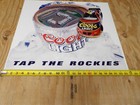 Coors Lite Tap The Rockies Authentic  Metal Sign  Nascar Track In A Can