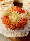 Handmade Sunburst Granny Squares - 56 Piece Lot  100  Acrylic Yarn