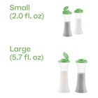 Tupperware 4-piece Hourglass-shaped Seasoning Salt Pepper Shaker Set Green Lids