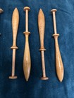 10 Vintage Belgium Wood Bobbins Lace Making Wooden Spools