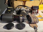 Vintage Minolta Xg-1 With Bag And Accessories 3 Lenses Wide Strap Flash