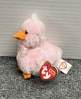 Ty Basket Beanies Pink Duck 3  Plush Pinkette