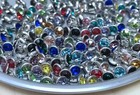 100sets 6mm Mixed Colors Rhinestone Rivets Studs Nailhead Rock Biker Punk Dp075