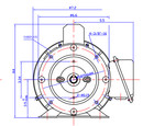 Ycn5644bx 3 4 Hp Stainless Steel Boat Lift Motor  1725rpm 115 230v 56c With Base