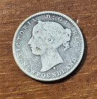 1872 H Newfoundland 10 Cents Silver  dm-34 