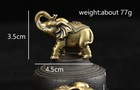 Brass Elephant Figurine Mini Animal Statue Table Office Home Decoration Toy Gift