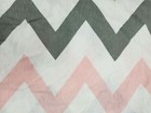 Grow Wild Baby Cotton Fitted Sheet Gray Pink Chevron Crib Toddler Bed B44