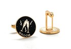 Groom Cufflinks Black And Gold Enamel Cuffs Wedding Party Groom Gift Cuff Links