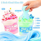 Axolotl Cloud Slime Kit 2 Pack - Non-sticky Diy Slime For Kids  Includes Cute Ax
