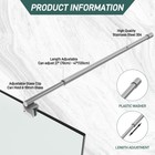 Aquivacoast Lg-02 Round Wall-to-glass Support Bar With Square Contoured Clamp