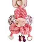Dreamgro Pink Flower Activity Buddy Lovey Plush Stroller Toy Rattle Crinkle New