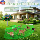 Solar Ultrasonic Animal Repellent Outdoor  Deer Repellent Devices  Squirrel Cat 
