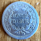 1858 Seated Liberty Silver Half Dime Very Nice Rare Coin      Take A Lqqk     