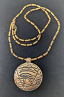 Rare Stargate  Eye Of Ra Amulet Prop Replica Brass Tone Necklace Collectible