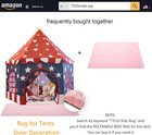 Large Girls Play Tent Princess  Boys Castle Kids Playhouse Indoor Outdoor Red 