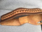 Vintage Leather Ammo Ammunition Belt Or Pack  Holds 18 Rounds  30 Cal 