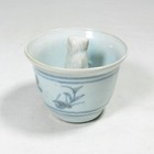 B0710a  Korean Blue-and-white Porcelain Unusual Cup Of Joseon Dynasty Style